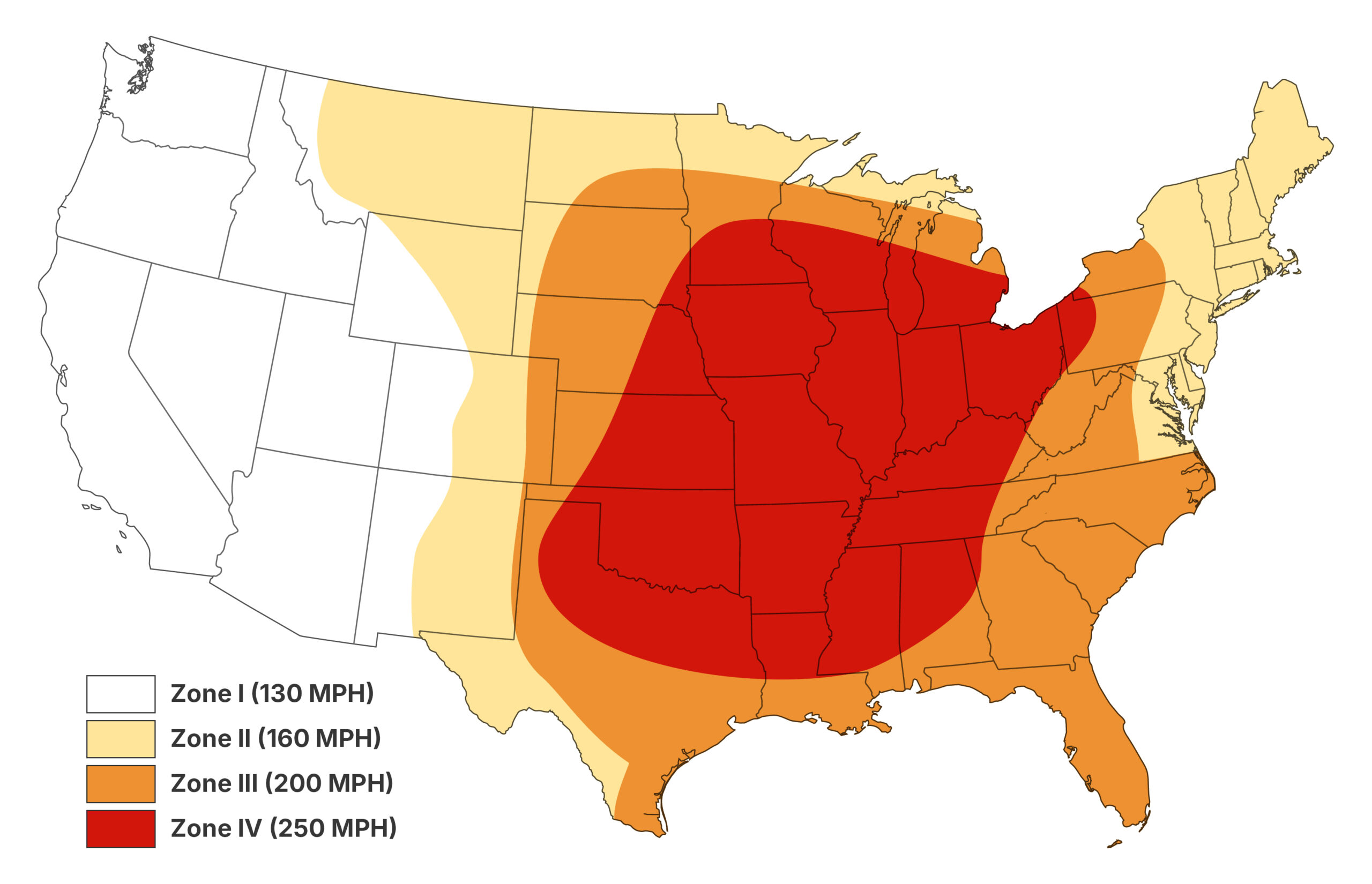 map with wind speed zones